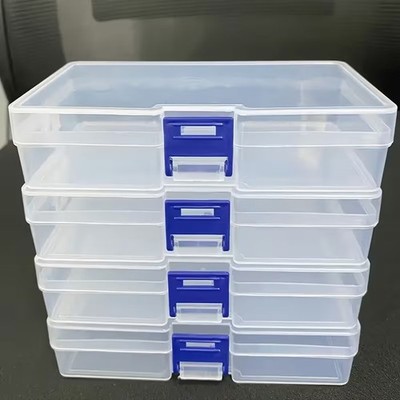 Kleine Kunststoff-Aufbewahrungsboxen mit Klappdeckeln Deckel Verriegelungssystem