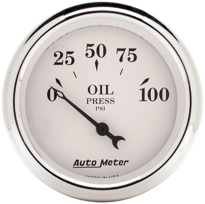 #ad #ad AutoMeter for 2 1 16in 100PSI Electronic Oil Pressure Old Tyme White Gauge $106.34