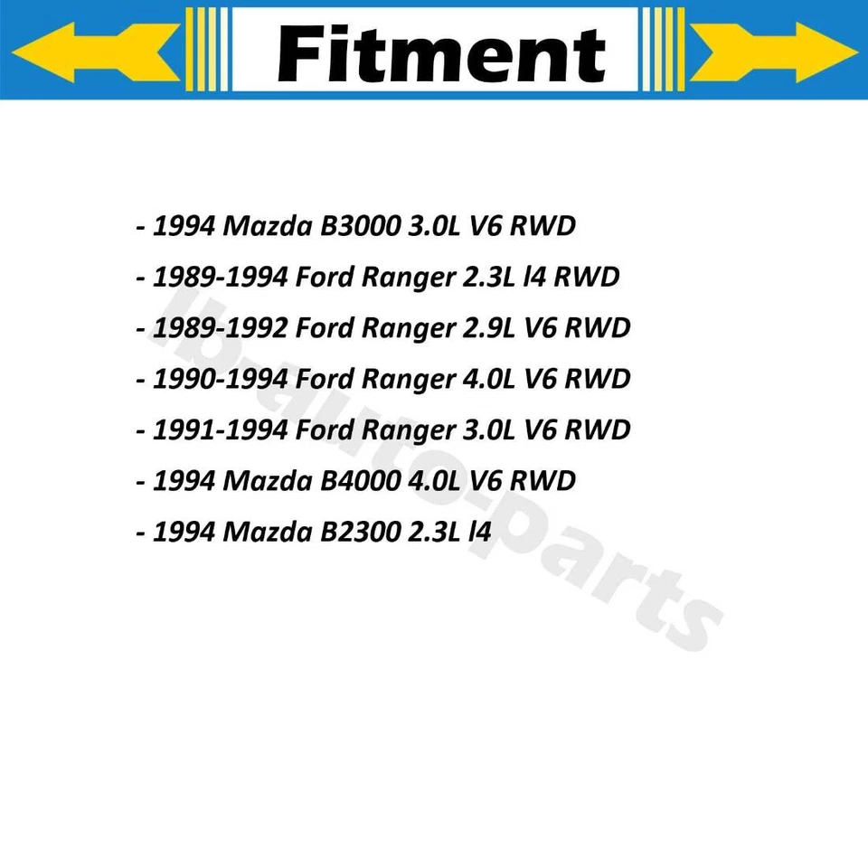 Manguera de freno delantera 2x para Ford Ranger 1989-1994 tracción trasera Mazda B4000 1994 tracción trasera Foto 2 de 4