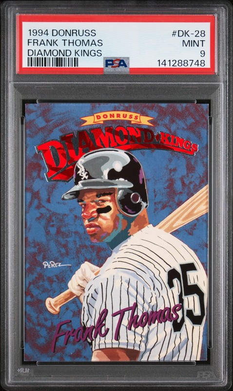 1994 DONRUSS DIAMOND KINGS #DK-28 FRANK THOMAS PSA 9