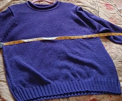 Basic Editions Plus Size Sweater Purple Size X