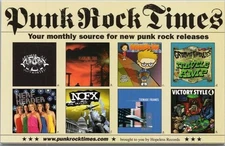 Vintage 2000s RACK CARD Advertising Postcard PUNK ROCK TIMES Music Magazine