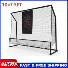 10x7.5FT Golf Hitting Net for Backyard,Heavy Duty Practice Net w Targeting Cloth