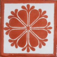  C097 Mexican Tile sample Ceramic Handmade 4x4 inch, GET MANY AS YOU NEED  
