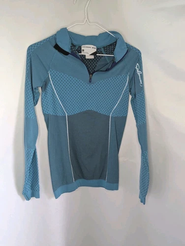 Camicia Salomon ActiLite strato base manica lunga 1/4 zip Wmn taglia XL trail running
