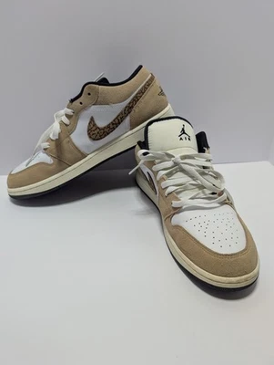 Nike Air Jordan Low Sneakers M12 Tan/White With Elephant Print Swoosh DZ4130-201 - Image 1 of 4
