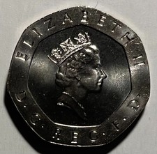 Great Britain 20 Pence 1991 - Tudor Rose - Heptagon - Brilliant Uncirculated