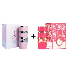 Lattafa 2pc Bundle: Yara Yara Candy 3.4oz 100ml EDP Spray Set for Women