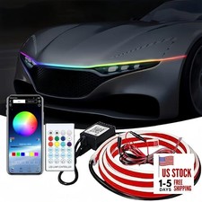Car led Hood Lights,Multicolor 120modes  12V, Engine Hood Cover 70 Inch