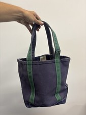 Rare 1980s LL Bean Tote Mini Bag Purse Green Blue