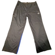 Pepsi Workwear Pants Black Blue Stripe Logo Utility Women Size 16