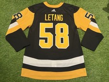 AUTHENTIC ADIDAS KRIS LETANG PITTSBURGH PENGUINS HOCKEY JERSEY 52