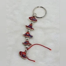Red Hat Society Enameled Keychain