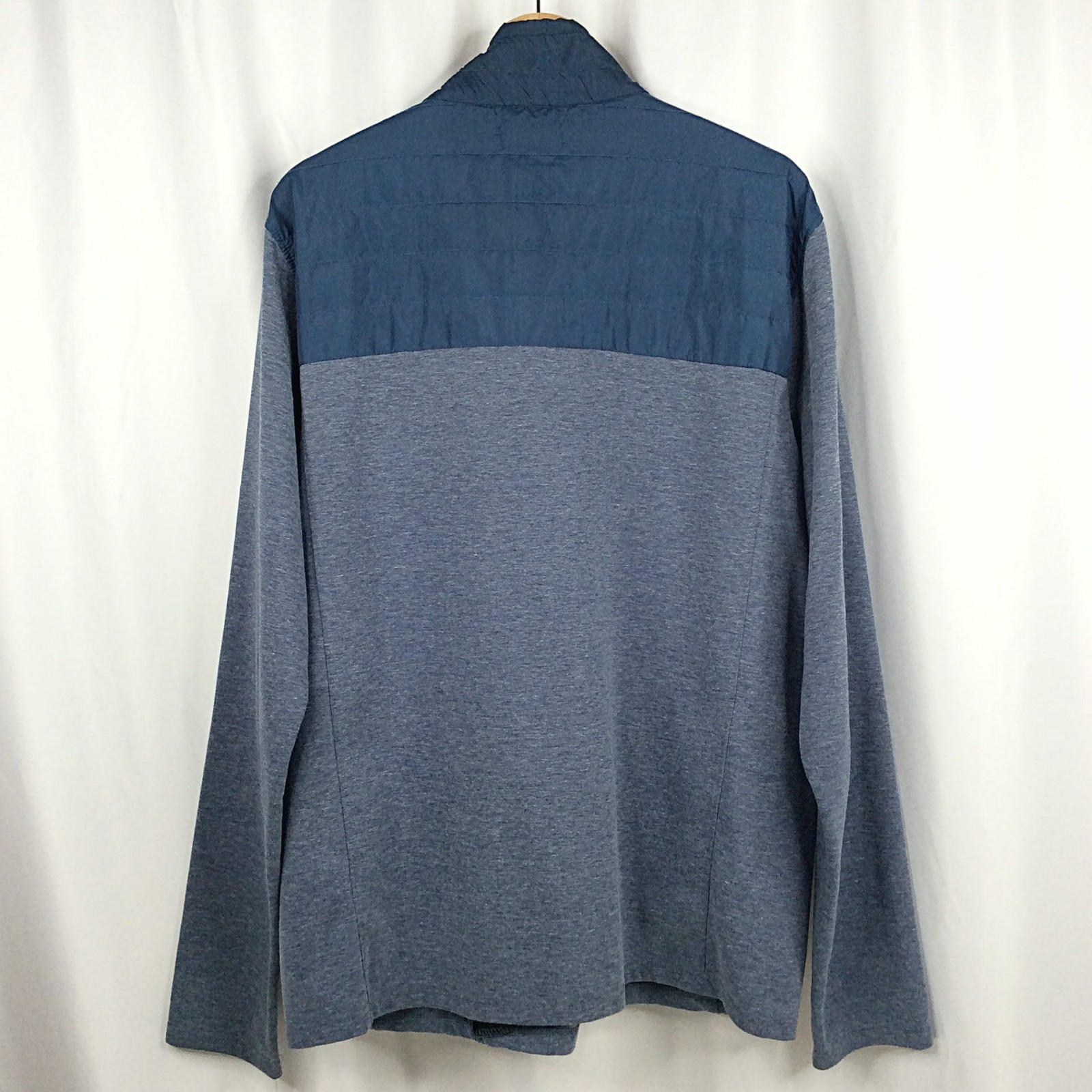 Eddie Bauer Quilted 1/4 Zip Pullover Sweatshirt Men's Size TL Tall Large Blue image 2
