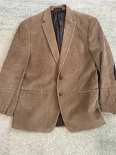 Lauren Ralph Lauren Corduroy Blazer 42R Brown Sport Coat Suede Elbow Patches