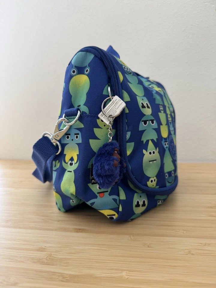 KIPLING Kichirou Lunch Food Bag Monster Print Blue - Image 2 of 4