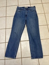 ABERCROMBIE  FITCH NEW Med Wash THE ANKLE STRAIGHT ULTRA HIGH RISE Jeans 28/6