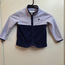 OshKosh B'gosh Toddler Girls Fleece Jacket Colorblock Heart Logo Size 2T