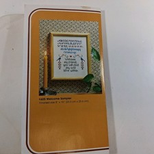 Vintage 1979 NIP Creative Circle 1605 Welcome Sampler Cross Stitch Kit 8 x10