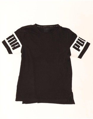 Puma Mens Graphic T-Shirt Top Small Black Cotton AA03