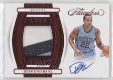 2023-24 Panini Flawless Ruby 2/15 Desmond Bane #FPA-BNE Patch Auto 3d3