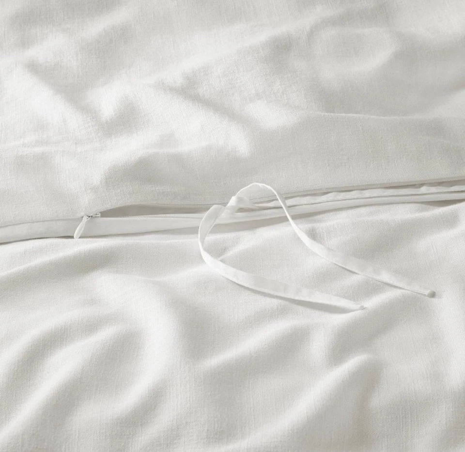 Casaluna King Heavyweight Linen Blend Duvet Cover, New - Image 3 of 4