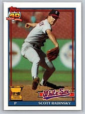1991 Topps Scott Radinsky #299 White Sox All-Star Rookie Baseball Card