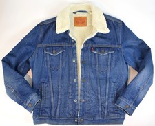 LEVI'S Type III Sherpa Trucker Kurtka - Denim (niebieska) Męska Średnia