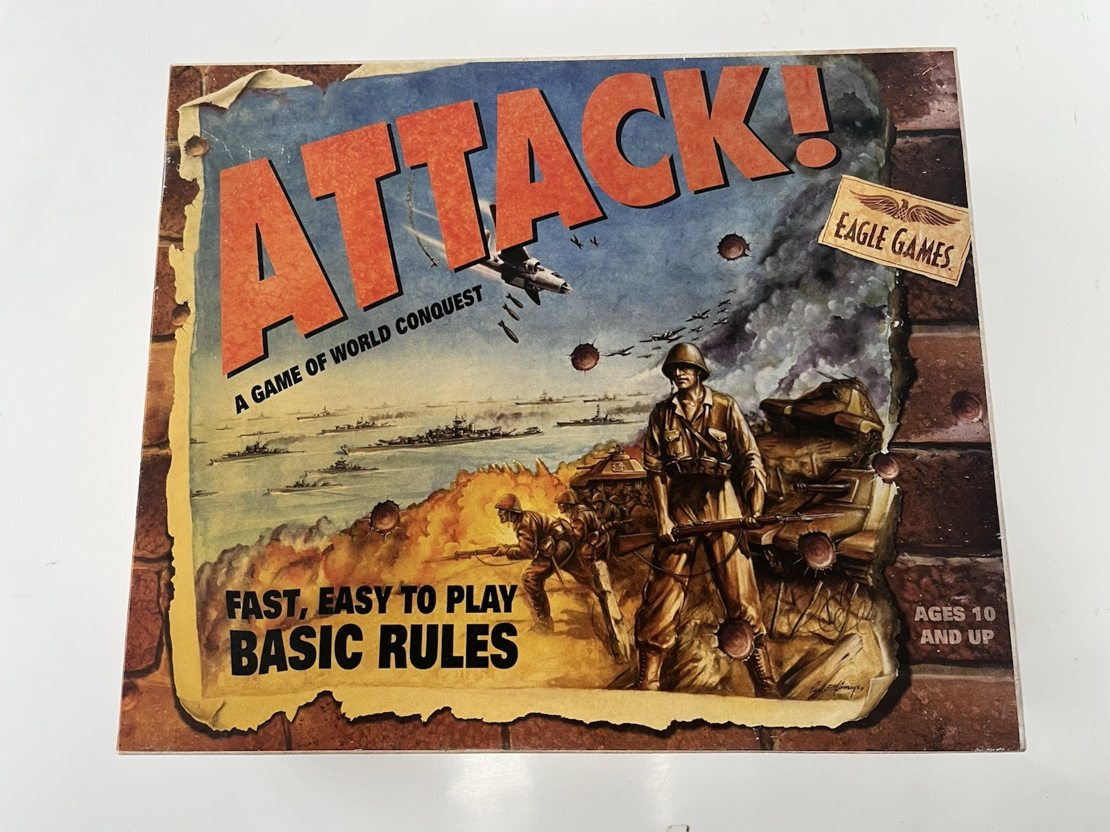 Attack! A Board Game of World Conquest - Eagle Games Complete with Extras