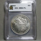1904-O Morgan Dollar Silver ---- MS-64 PL ICG Graded Slabbed ---- #108D