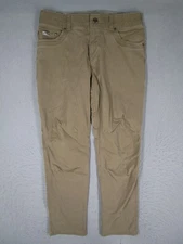 Kuhl Revolvr Rogue Pants Mens 33x32 Khaki Stretch Hiking Outdoor Tapered Leg
