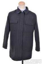 PENDLETON Solid Gray Flannel Wool Womens Luxury Filed Utility Car Coat - 12