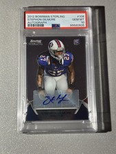 2012 STEPHON GILMORE BOWMAN STERLING ROOKIE AUTO PSA 10 💎 POP 2  RC #108 FHOF