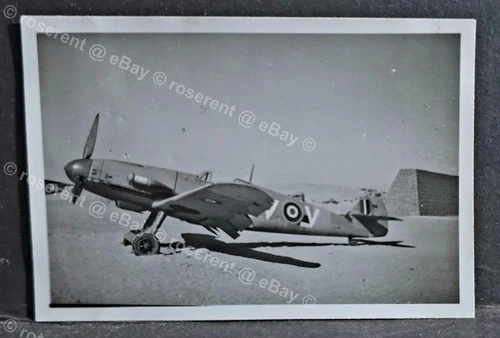 WW2 Egypt - captured Messerschmit BF 109 G in RAF markings CV-V  -photo 9 by 6cm