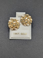 14k Yellow Gold Nugget Earrings