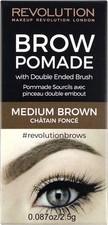Makeup Revolution Brow Pomade With Brush - Medium Brown