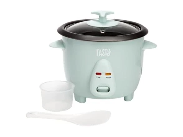 Tasty Mini Rice Cooker, 1.5-Quart, Aqua