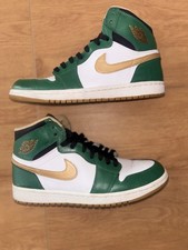 Air Jordan 1 Retro High OG Celtics 2013 Green White Gold 555088-315 Size 8.5