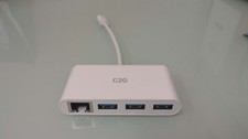 C2G USB Adapter, USB Hub Ethernet Adapter wit...