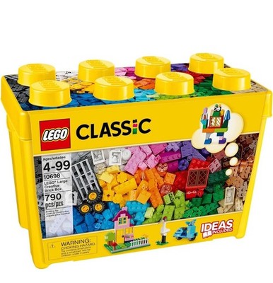 LEGO Classic Large Creative Brick Box 10698 Building Toy Set, Toy Storage
