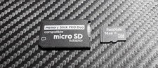 16 GB MICRO SD CARD + MEMORY STICK ADAPTER FOR PSP E1000 1000 2000 3000 3001