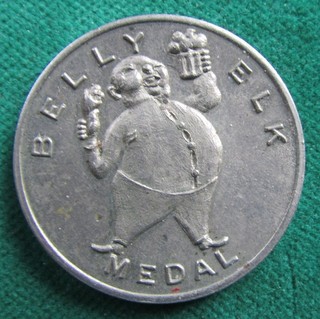 Belly Elk Medal Honalulu HAWAII 616 BPOE meets Friday 7:30 p.m. ELKS token coin