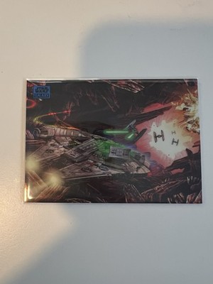 2025 Topps Star Wars Galaxy The Falcon On Crait #97 Blue Ray Wave Refractor /175