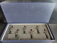 BRITISH GREEN JACKETS 95th RIFLES VINTAGE TOY SOLDIERS PIVOT ARMS SET OF 6 IOB