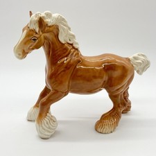 Beswick Palomino Cantering Shire Horse 975 Pony Brown Chestnut Read Description
