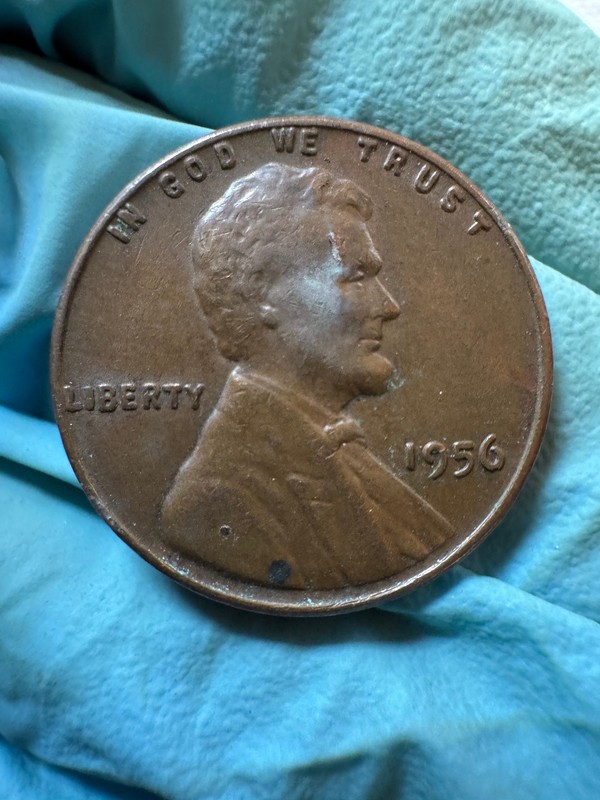 1956 Lincoln Wheat Penny No Mint Mark One Cent Coin