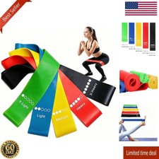 Resistance Bands Set of 5 Loop Exercise Bands for Yoga Fitness Workout Gym FAST