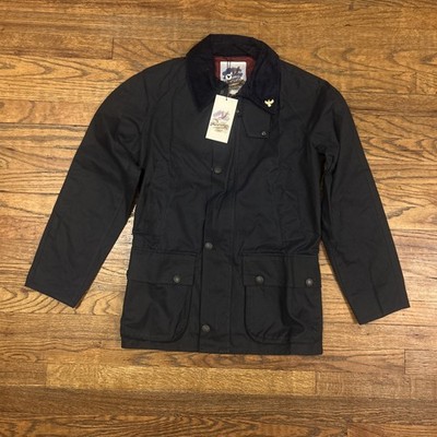John Partridge Wax Cotton Landowner  Jacket Size XXS Coat Blue England New