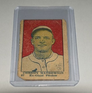 ORIGINAL 1920S CHRISTY MATHEWSON GIANTS BASEBALL STRIP CARD MCCANNENTERPRISES