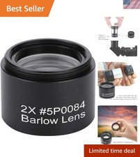 Versatile 2X Barlow Lens, 1.25inch Optical Enhancement for Telescope Enthusiasts